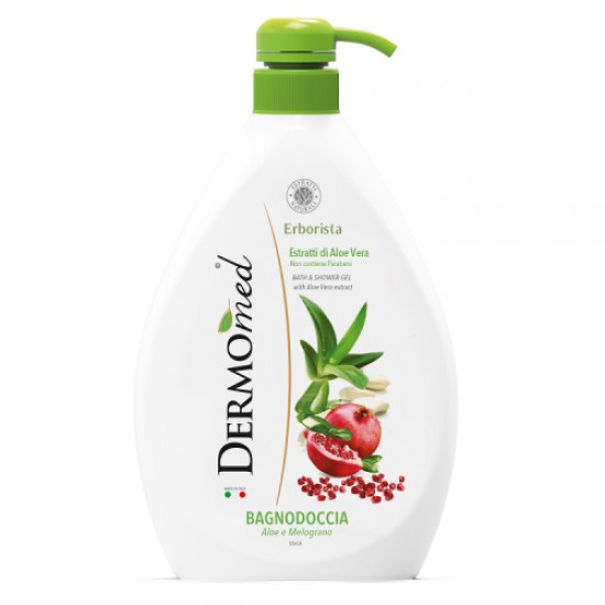 Dermomed Gel Dus Aloe e Melograno cu Pompita 1000 ml Dermomed Gel Dus Aloe e Melograno cu Pompita 1000 ml