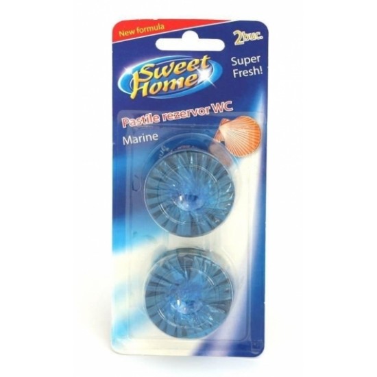 SWEET Pastile Rezervor WC 2 buc Marine 50g SWEET Pastile Rezervor WC 2 buc Marine 50g