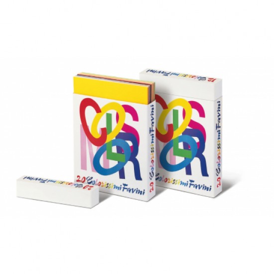 Carton color asortat 50x70cm, Prisma Favini-set cu 200 coli Carton color asortat 50x70cm, Prisma Favini-set cu 200 coli