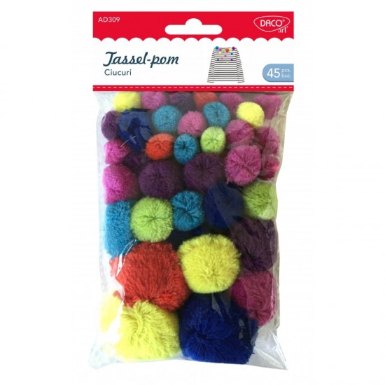 Accesorii craft - Ciucuri colorati, Daco-ad309 Accesorii craft - Ciucuri colorati, Daco-ad309