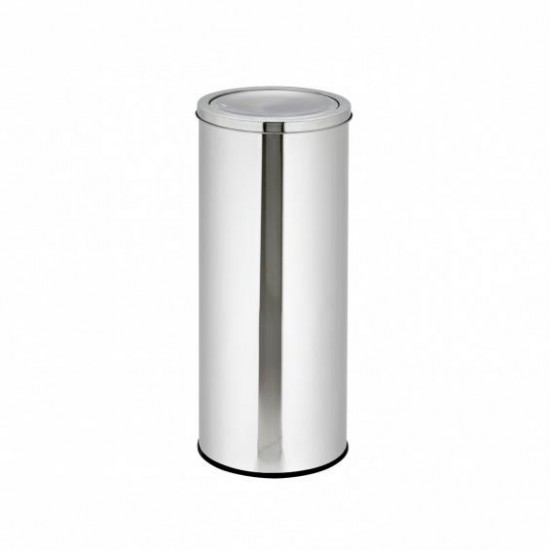 Cos inox pentru gunoi cu capac oscilant, 23x45 cm, 22 litri