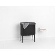 Cos rufe Bo, 60L, Capac plastic - negru mat