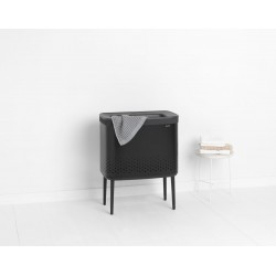 Cos rufe Bo, 60L, Capac plastic - negru mat Cos rufe Bo, 60L, Capac plastic - negru mat