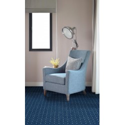 Mocheta Stanford albastru , fir buclat , înălțime 7 mm ,  pentru interior Mocheta Stanford albastru , fir buclat , înălțime 7 mm ,  pentru interior