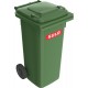 Europubela din material plastic, 120 L, culoare verde, SULO - Transport inclus