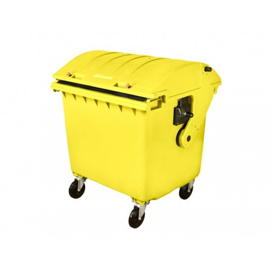 Container HDPE CLE 1100L cu capac rotund galben - Transport inclus Container HDPE CLE 1100L cu capac rotund galben - Transport inclus