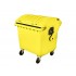 Container HDPE CLE 1100L cu capac rotund galben - Transport inclus