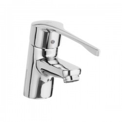 Baterie pentru lavoar, conector cu lanţ și mâner pentru persoane cu dizabilităţi, Roca Baterie pentru lavoar, conector cu lanţ și mâner pentru persoane cu dizabilităţi, Roca