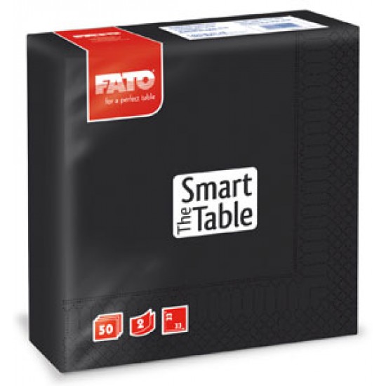 Servetele 33x33 cm, 2 straturi, Smart Table Black, Fato