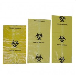 Saci gunoi Galbeni BIOHAZARD 10 litri