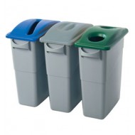 Capac deseuri hartie pentru container Slim Jim de 87 si 60 L, albastru, RUBBERMAID Capac deseuri hartie pentru container Slim Jim de 87 si 60 L, albastru, RUBBERMAID