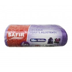 Saci menajeri, 35 L, 50 buc/rola, mov, Safir