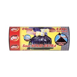 Saci menaj OTI SOLID EXTRA 120L, negru, 10 buc/rola Saci menaj OTI SOLID EXTRA 120L, negru, 10 buc/rola