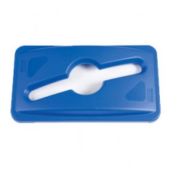 Capac deseuri amestecate pentru container Slim Jim de 87 si 60 L, albastru, RUBBERMAID Capac deseuri amestecate pentru container Slim Jim de 87 si 60 L, albastru, RUBBERMAID