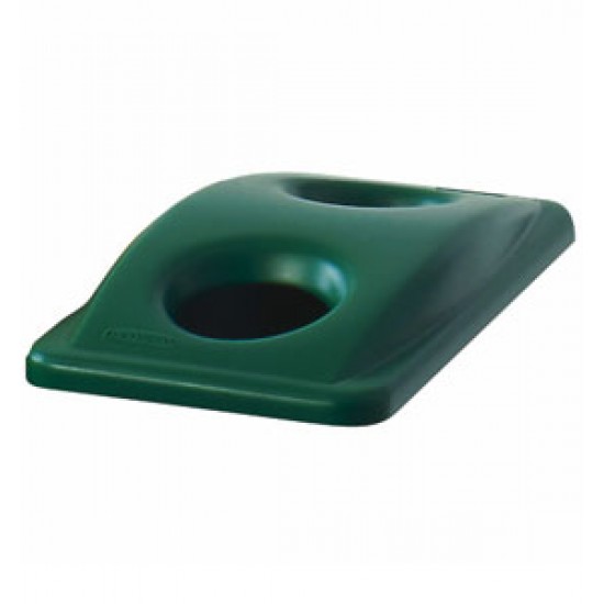 Capac deseuri sticla pentru container Slim Jim de 87 si 60 L, verde, RUBBERMAID