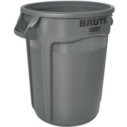 Container rotund Brute cu canale de aerisire, 75.7 L, gri, RUBBERMAID Container rotund Brute cu canale de aerisire, 75.7 L, gri, RUBBERMAID