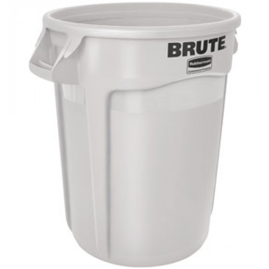 Container rotund Brute cu canale de ventilare, 75.7 L, alb, RUBBERMAID