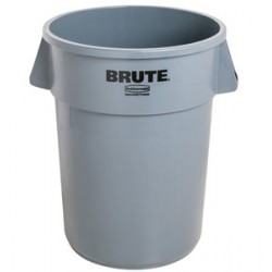 Container rotund Brute, 37.9 L, gri, RUBBERMAID Container rotund Brute, 37.9 L, gri, RUBBERMAID