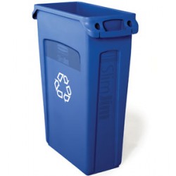 Container Slim Jim cu canale de aerisire, 87 L, albastru, RUBBERMAID Container Slim Jim cu canale de aerisire, 87 L, albastru, RUBBERMAID