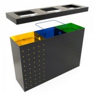 OSLO RM Set modern de reciclare cu 3x60L compartimente, 84 x 28 x 73 cm OSLO RM Set modern de reciclare cu 3x60L compartimente, 84 x 28 x 73 cm