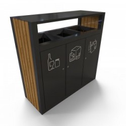 KUOKIO BM Insula compacta din metal pentru colectare deseuri KUOKIO BM Insula compacta din metal pentru colectare deseuri