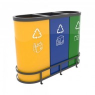 Set cosuri de reciclare din metal ultra rezistent, MALMO B, Best-seller, 3x60L, 92x32x65 cm Set cosuri de reciclare din metal ultra rezistent, MALMO B, Best-seller, 3x60L, 92x32x65 cm