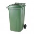 Europubela plastic verde, 120 L - separare sticla MEVATEC- Transport inclus