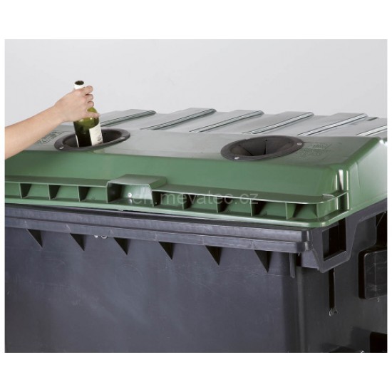 Eurocontainer din plastic, 1100L, capac plat, verde, fara inchizatoare - colectare sticla SULO - Transport Inclus Eurocontainer din plastic, 1100L, capac plat, verde, fara inchizatoare - colectare sticla SULO - Transport Inclus