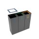 MEDELE PC 3x60L Cosuri din metal vopsit in camp electrostatic, pentru colectarea selectiva a deseurilor