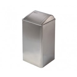 Cos de interior 65L, cu capac batant, inel prindere sac, inox, Mediclinics Cos de interior 65L, cu capac batant, inel prindere sac, inox, Mediclinics