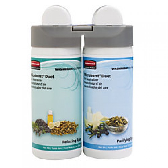 Odorizant dispenser Microburst Duet - Purify Spa/Relax Spa, 2x121 ml, RUBBERMAID