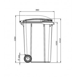 Container din plastic, 360 litri galben