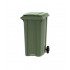 Container din plastic, 360 litri verde transport inclus