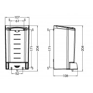 Dozator reincarcabil de sapun lichid sau dezinfectant, Mediclinics, 1L Dozator reincarcabil de sapun lichid sau dezinfectant, Mediclinics, 1L
