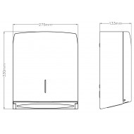 Dispenser pentru prosoape pliate de hartie, Mediclinics Dispenser pentru prosoape pliate de hartie, Mediclinics