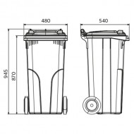 Europubela din material plastic, 120 L, culoare rosie, SULO - Transport inclus Europubela din material plastic, 120 L, culoare rosie, SULO - Transport inclus