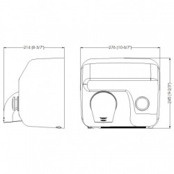 Uscator de maini actionare cu buton, SANIFLOW Mediclinics, alb Uscator de maini actionare cu buton, SANIFLOW Mediclinics, alb