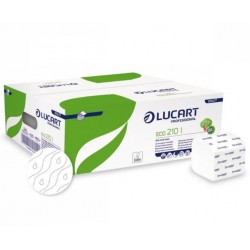 Hartie igienica pliata alba, 210 buc/ pachet, 40 pachete/ bax, Eco 210, 811A77, Lucart
