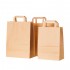 Pungi din hartie natur cu maner plat, 22 x 10 x 28 cm, 250 buc/set