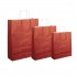 Set 100 bucati, Pungi albe colorate bordo, 25x14x30 cm