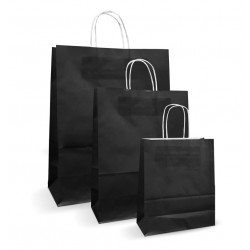 Set 100 bucati, Pungi albe colorate negre, 32x12x41cm