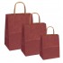 Set 100 bucati, Pungi natur, colorate bordo la exterior, 32x12x41cm
