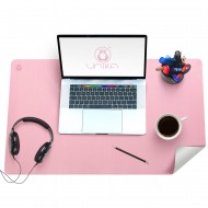 Mapa birou Flexi din piele, cu doua fete, pentru protectie birou, Unika, roz/ gri Mapa birou Flexi din piele, cu doua fete, pentru protectie birou, Unika, roz/ gri