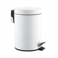 Cos gunoi circular cu pedala, otel vopsit alb, 5 L, Mediclinics Cos gunoi circular cu pedala, otel vopsit alb, 5 L, Mediclinics