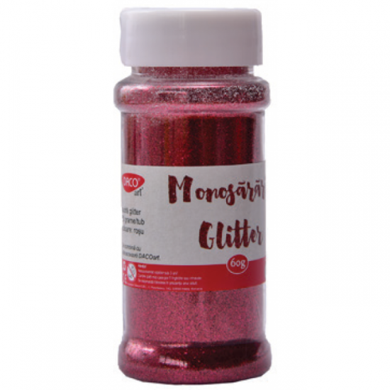 Pudra glitter monosararita 60g Daco rosu