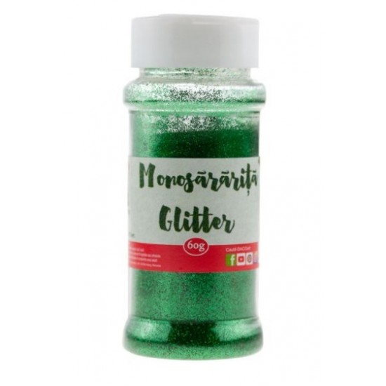 Pudra glitter monosararita 60g Daco verde Pudra glitter monosararita 60g Daco verde