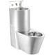 Toaletă și lavoar compact, antivandalism, montaj pe perete – inox satinat, NOFER Toaletă și lavoar compact, antivandalism, montaj pe perete – inox satinat, NOFER