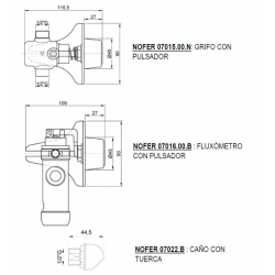 Kit robinet antivandalism pentru modele compacte 13123 și 13124 – alamă cromată și inox, NOFER  Kit robinet antivandalism pentru modele compacte 13123 și 13124 – alamă cromată și inox, NOFER