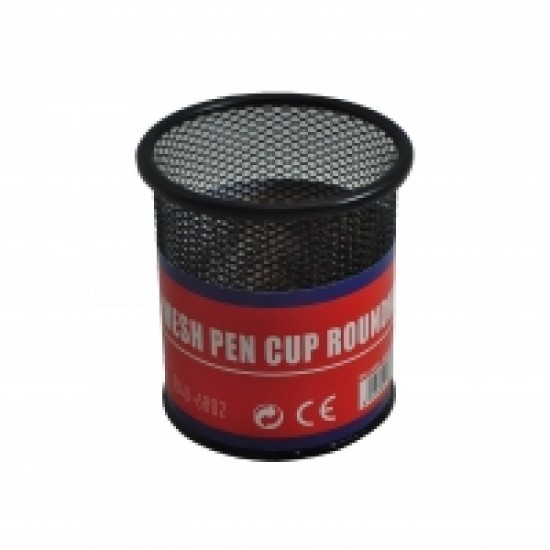 Suport instrumente de scris, realizat din plasa metalica, tip Mesh, rotund 802