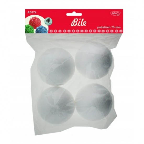 Accesorii craft - ad174 bile polistiren set4 75mm Accesorii craft - ad174 bile polistiren set4 75mm